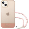 Guess GUHCP14MHGCOHP iPhone 14 Plus 6.7 pink/pink hardcase Translucent Pearl Strap - (GUE002243-0)
