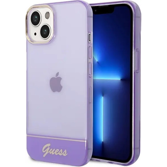 Guess GUHCP14MHGCOU iPhone 14 Plus 6.7 violet / purple hardcase Translucent - (GUE002251-0)