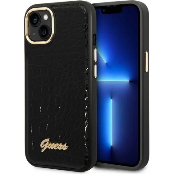 Guess GUHCP14MHGCRHK iPhone 14 Plus 6.7 black / black hardcase Croco Collection - (GUE002259-0)