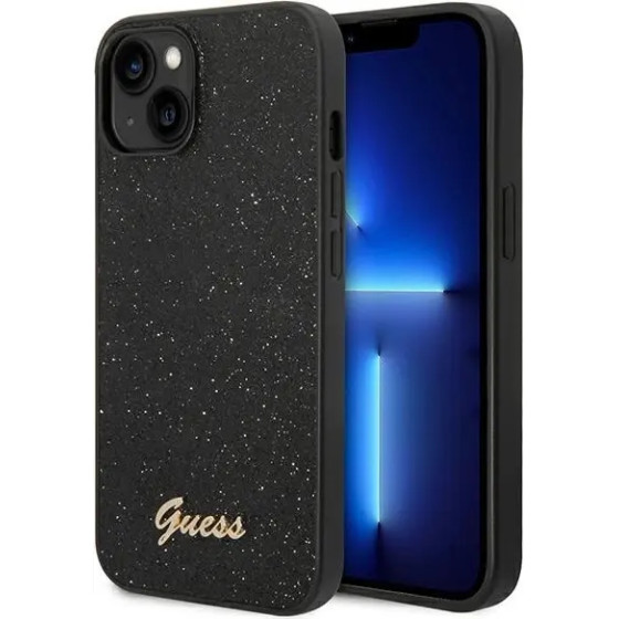Guess GUHCP14MHGGSHK iPhone 14 Plus 6,7'' czarny/black hard case Glitter Script - (GUE002163-0)