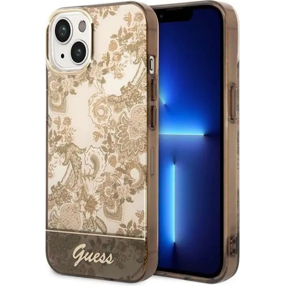 Guess GUHCP14MHGPLHC iPhone 14 Plus 6.7 ocher hardcase Porcelain Collection - (GUE002211-0)