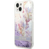 Guess GUHCP14MLFLSU iPhone 14 Plus 6.7 violet / purple hardcase Flower Liquid Glitter - (GUE002351-0)