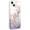 Guess GUHCP14MLFLSU iPhone 14 Plus 6.7 violet / purple hardcase Flower Liquid Glitter - (GUE002351-0)