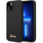 Guess GUHCP14MSLSMK iPhone 14 Plus 6.7 black / black hard case Silicone Vintage Gold Logo - (GUE002275-0)