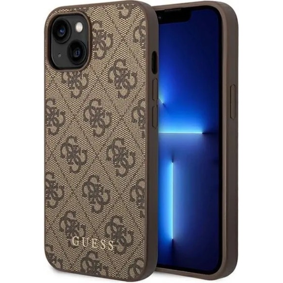 Guess GUHCP14SG4GFBR iPhone 14 6.1 ''brown / brown hard case 4G Metal Gold Logo - (GUE002146-0)