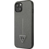 Guess GUHCP14SPSATLG iPhone 14 6.1 silver / silver hardcase SaffianoTriangle Logo - (GUE002338-0)
