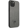 Guess GUHCP14SPSATLG iPhone 14 6.1 silver / silver hardcase SaffianoTriangle Logo - (GUE002338-0)