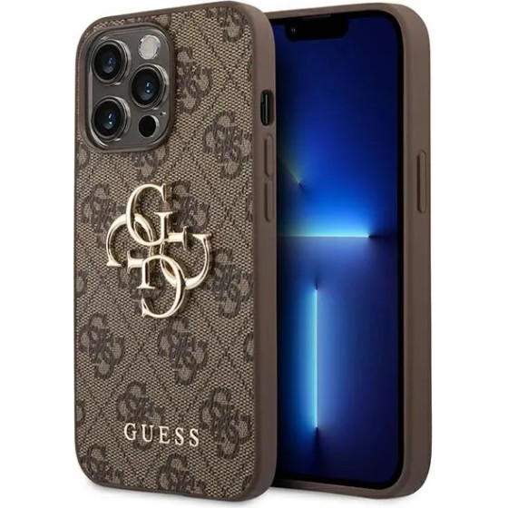 Guess GUHCP14X4GMGBR iPhone 14 Pro Max 6,7'' brazowy/brown hardcase 4G Big Metal Logo - (GUE002389-0)