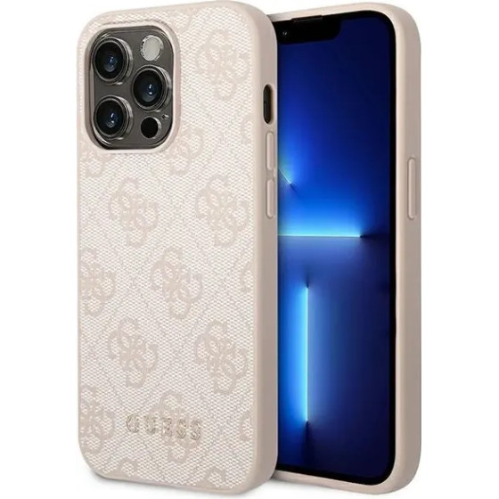 Guess GUHCP14XG4GFPI iPhone 14 Pro Max 6,7'' rozowy/pink hard case 4G Metal Gold Logo - (GUE002153-0)
