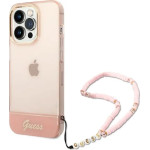 Guess GUHCP14XHGCOHP iPhone 14 Pro Max 6.7 pink/pink hardcase Translucent Pearl Strap - (GUE002245-0)