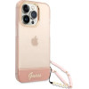 Guess GUHCP14XHGCOHP iPhone 14 Pro Max 6.7 pink/pink hardcase Translucent Pearl Strap - (GUE002245-0)