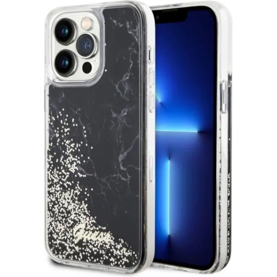 Guess GUHCP14XLCSGSGK iPhone 14 Pro Max 6.7'' black/black hardcase Liquid Glitter Marble - (GUE002800-0)