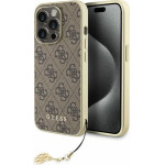 Guess GUHCP15LGF4GBR iPhone 15 Pro 6.1 brown/brown hardcase 4G Charms Collection - (GUE003282-0)