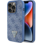 Guess GUHCP15LP4TDPB iPhone 15 Pro 6.1 blue/blue hardcase Leather 4G Triangle Strass - (GUE003196-0)
