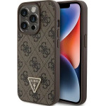 Guess GUHCP15LP4TDPW iPhone 15 Pro 6.1 brown/brown hardcase Leather 4G Triangle Strass - (GUE003194-0)