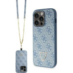 Guess GUHCP15LP4TDSCPB iPhone 15 Pro 6.1 blue/blue hardcase Crossbody 4G Metal Logo - (GUE003185-0)