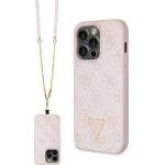 Guess GUHCP15LP4TDSCPP iPhone 15 Pro 6.1 pink/pink hardcase Crossbody 4G Metal Logo - (GUE003190-0)