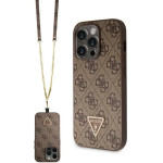 Guess GUHCP15LP4TDSCPW iPhone 15 Pro 6.1 brown/brown hardcase Crossbody 4G Metal Logo - (GUE003181-0)