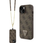 Guess GUHCP15MP4TDSCPW iPhone 15 Plus 6.7 brown/brown hardcase Crossbody 4G Metal Logo - (GUE003180-0)
