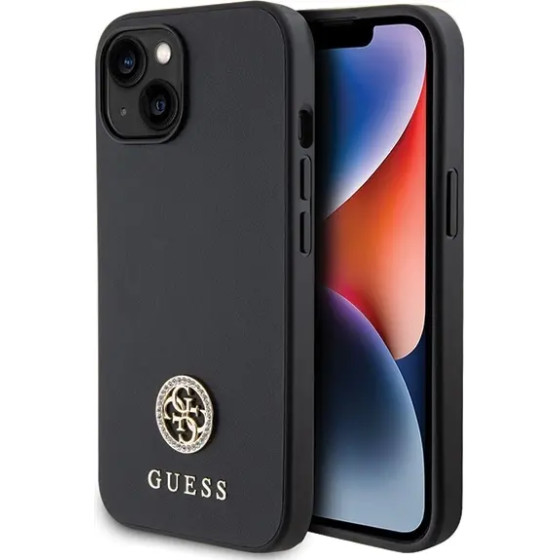 Guess GUHCP15MPS4DGPK iPhone 15 Plus 6.7 black/black hardcase Strass Metal Logo - (GUE003204-0)