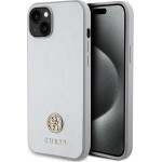 Guess GUHCP15MPS4DGPS iPhone 15 Plus 6.7 silver/silver hardcase Strass Metal Logo - (GUE003325-0)