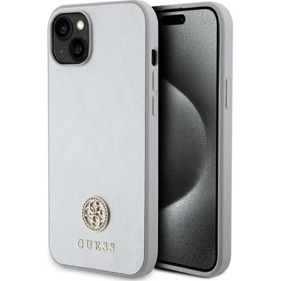 Guess GUHCP15MPS4DGPS iPhone 15 Plus 6.7 silver/silver hardcase Strass Metal Logo - (GUE003325-0)