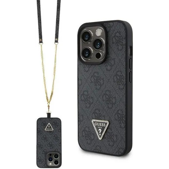 Guess GUHCP15XP4TDSCPK iPhone 15 Pro Max 6.7 black/black hardcase Crossbody 4G Metal Logo - (GUE003178-0)