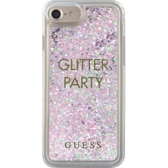 Guess GUHCP7GLUQPU iPhone 6/7/8 /SE 2020 / SE 2022 purple/purple hard case Liquid Glitter Party - (GUE000619-0)
