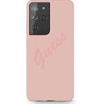 Guess GUHCS21LLSVSPI S21 Ultra G998 pink/pink hardcase Script Vintage - (GUE001199-0)