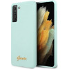 Guess GUHCS21MLSLMGLB S21+ G996 blue/blue hardcase Silicone Script Metal Logo - (GUE001192-0)