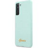 Guess GUHCS21MLSLMGLB S21+ G996 blue/blue hardcase Silicone Script Metal Logo - (GUE001192-0)
