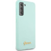 Guess GUHCS21MLSLMGLB S21+ G996 blue/blue hardcase Silicone Script Metal Logo - (GUE001192-0)