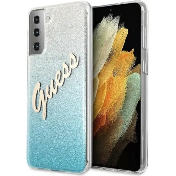 Guess GUHCS21MPCUGLSBL S21+ G996 blue/blue hardcase Glitter Gradient Script - (GUE001179-0)