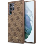 Guess GUHCS22LG4GFBR S22 Ultra S908 brazowy/brown hard case 4G Metal Gold Logo - (GUE001857-0)