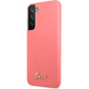 Guess GUHCS22MLSLMGFU S22+ S906 fuchsia/fuchsia hardcase Silicone Script Metal Logo - (GUE001844-0)