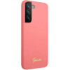 Guess GUHCS22MLSLMGFU S22+ S906 fuchsia/fuchsia hardcase Silicone Script Metal Logo - (GUE001844-0)