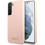Guess GUHCS22MLSLMGPP S22+ S906 pink/pink hardcase Silicone Script Metal Logo - (GUE001841-0)