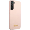 Guess GUHCS22MLSLMGPP S22+ S906 pink/pink hardcase Silicone Script Metal Logo - (GUE001841-0)