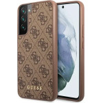Guess GUHCS22SG4GFBR S22 S901 brazowy/brown hard case 4G Metal Gold Logo - (GUE001855-0)