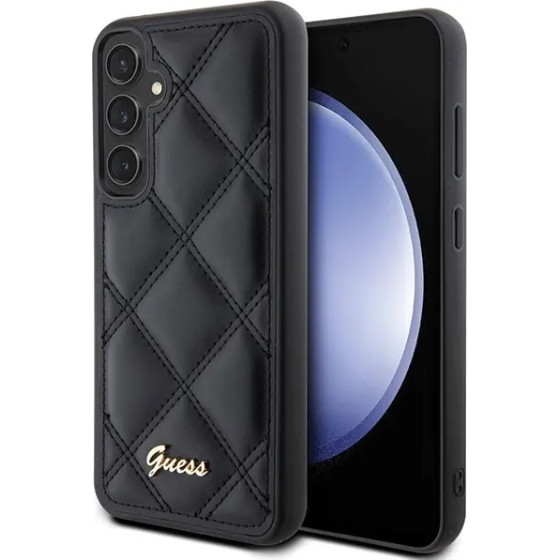 Guess GUHCS23FEPSQSQSK S23 FE S711 black/black hardcase Quilted Metal Logo - (GUE003436-0)