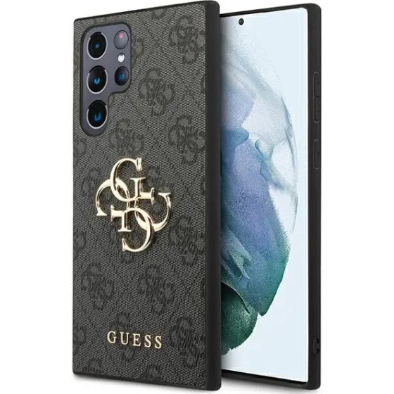 Guess GUHCS23L4GMGGR S23 Ultra S918 grey/grey hardcase 4G Big Metal Logo - (GUE002631-0)
