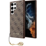 Guess GUHCS23LGF4GBR S23 Ultra S918 brown/brown hardcase 4G Charms Collection - (GUE002637-0)