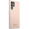 Guess GUHCS23LLSLMGPP S23 Ultra S918 pink/pink hardcase Silicone Script Metal Logo - (GUE002625-0)