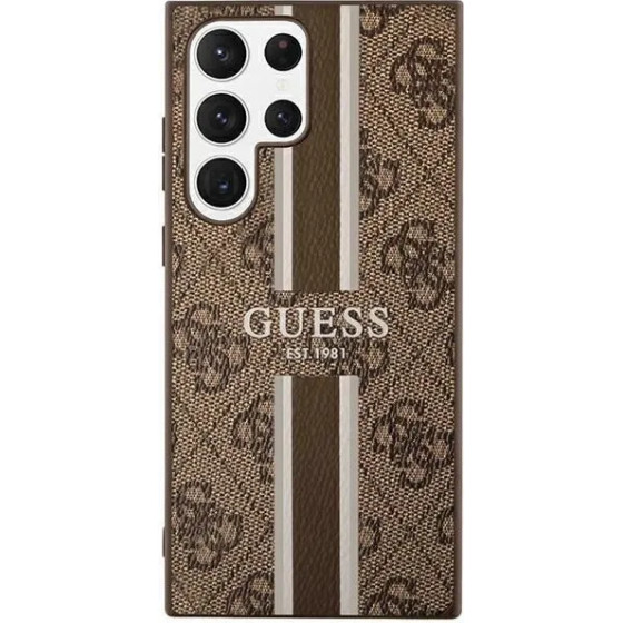 Guess GUHCS23LP4RPSW S23 Ultra S918 brown/brown hardcase 4G Printed Stripe - (GUE002607-0)
