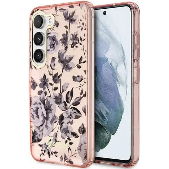 Guess GUHCS23MHCFWSP S23+ S916 pink/pink hardcase Flower Collection - (GUE002676-0)