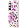 Guess GUHCS23MHCFWST S23+ S916 white/white hardcase Flower Collection - (GUE002682-0)