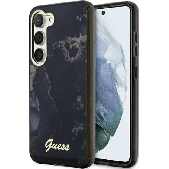 Guess GUHCS23MHTMRSK S23+ S916 black/black hardcase Golden Marble Collection - (GUE002685-0)