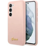 Guess GUHCS23MLSLMGPP S23+ S916 pink/pink hardcase Silicone Script Metal Logo - (GUE002624-0)