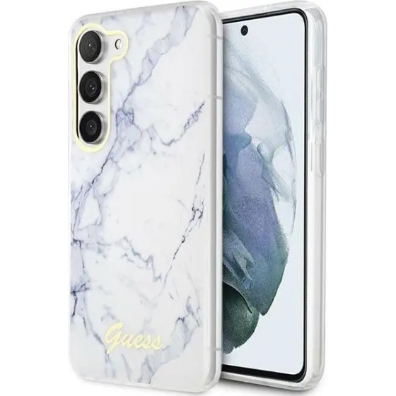 Guess GUHCS23MPCUMAH S23+ S916 white/white hardcase Marble - (GUE002691-0)