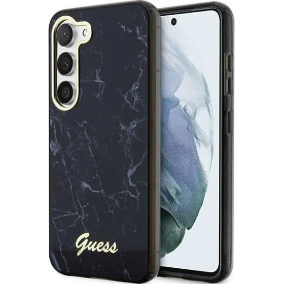 Guess GUHCS23MPCUMAK S23 +S916 black/black hardcase Marble - (GUE002688-0)